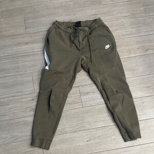 Nike Green Joggers with White Accents